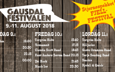 Vel blåst Gausdalfestivalen 2018!